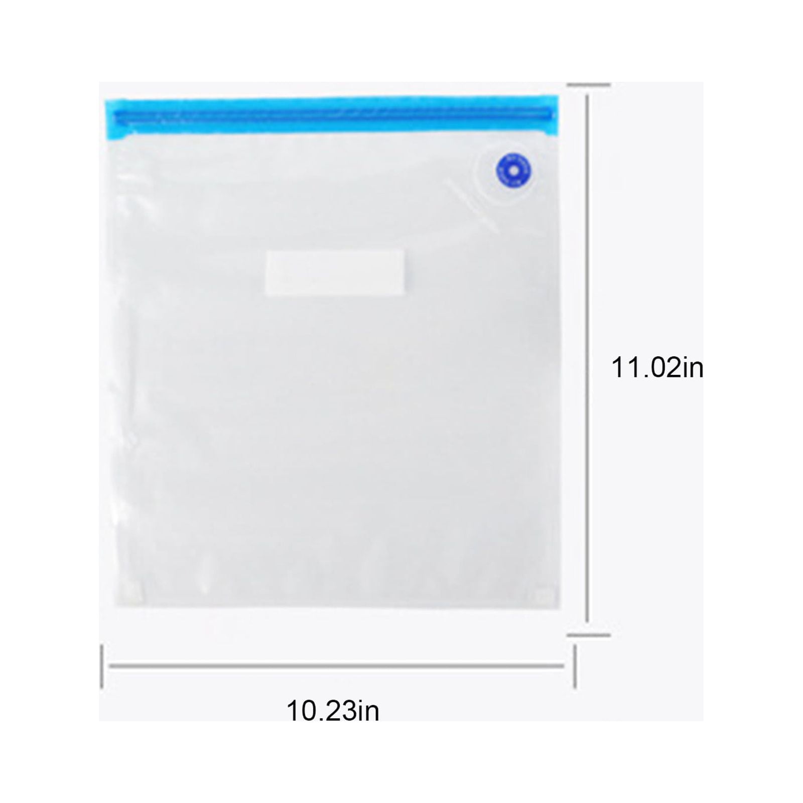 10 Pieces Reusable Vacuum Food Storage Bags with Double Zip Seal, BPA Free Space Saving Bags for Food, 26 x 28 cm, Clear โ image 3