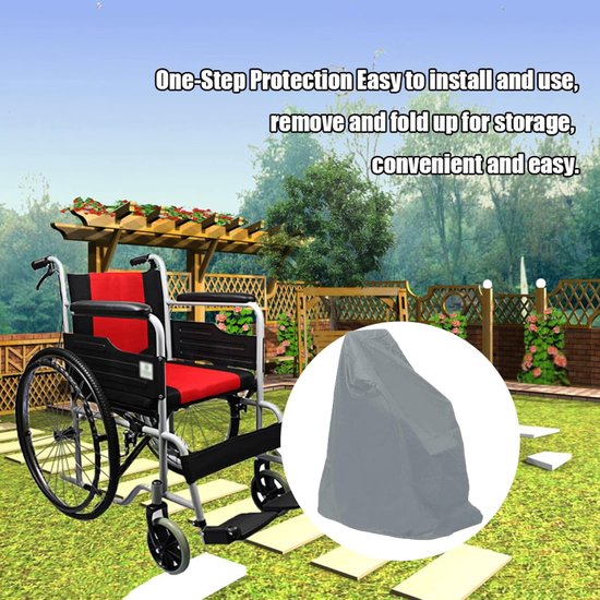 Waterproof Wheelchair Cover - Oxford Fabric Wheelchair Cover, Mobile Vehicle Cover, Wheelchair Storage Protector - UV Protection, Dust Protection โ image 5