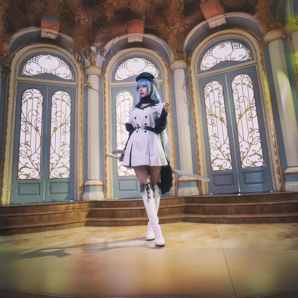 Akame Ga Kill Cosplay Costume Full Set Red pupil full set (including hat) XXL Size: XXL; Height (cm): 175-180; Weight (kg): 65-70; Bust (cm): 98-102; Waist