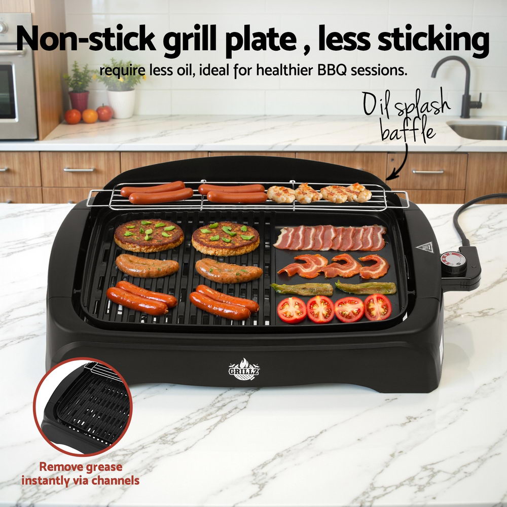 Grillz 1950W Electric BBQ Grill Non-stick Plate for Indoor Outdoor — image 4