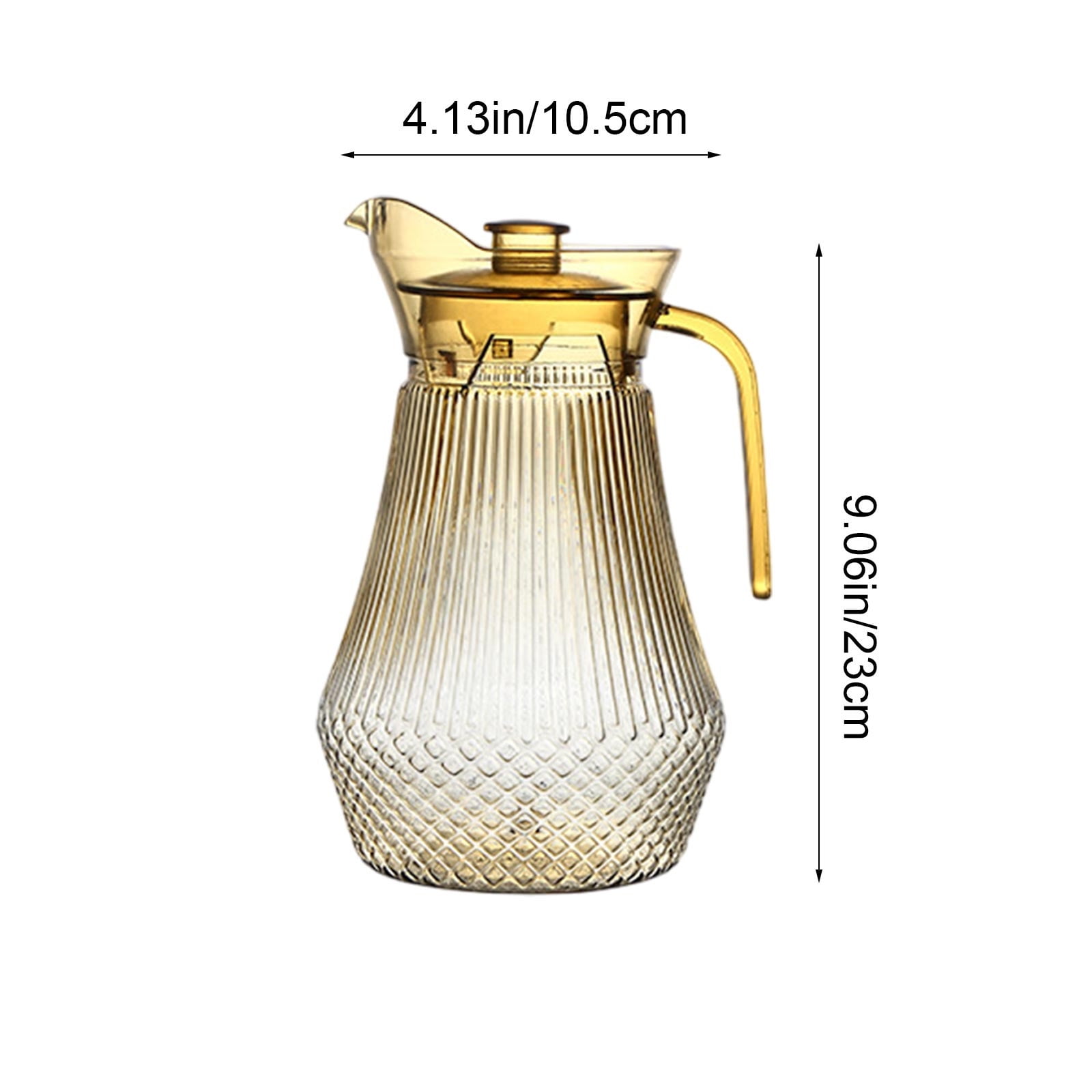 Acrylic Pitcher, Clear Plastic Water Pitchers with Lid and Spout, Iced Tea Pitcher Beverage Containers for Fridge, Juice, Sangria, Lemonade, Shatter-proof — image 3