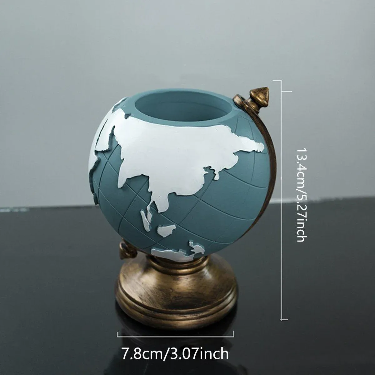 Globe Pen Holder Ornament Desktop Organizer Room Decoration Office Storage Stand โ image 3