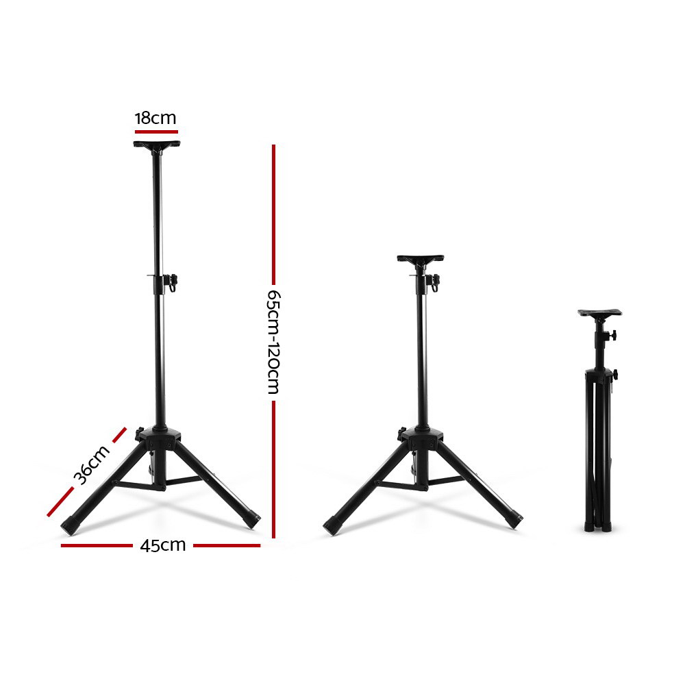 Alpha Speaker Stand 65-120cm Adjustable Height Surround Sound Studio Home 2pcs โ image 2