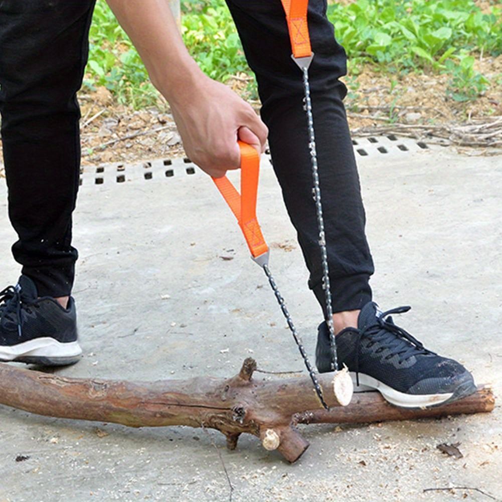 1pc Survival Equipment - 65 Manganese Steel Pocket Saw - Outdoor Survival Hand Pull Saw - Manual Hand Steel Rope Chain Saw - Emergency Kit - No Electricity — image 4