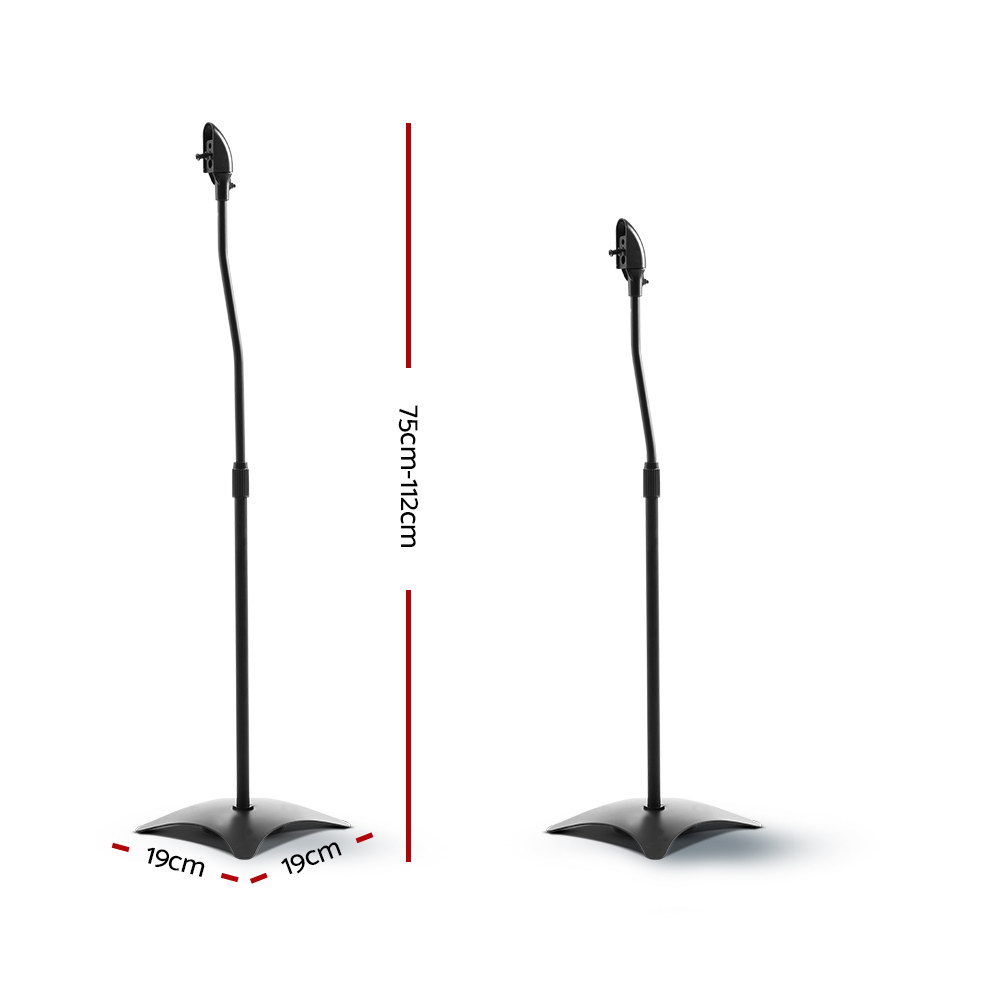 Alpha Speaker Stand 75-112cm Adjustable Height Surround Sound Studio Home 2pcs โ image 2
