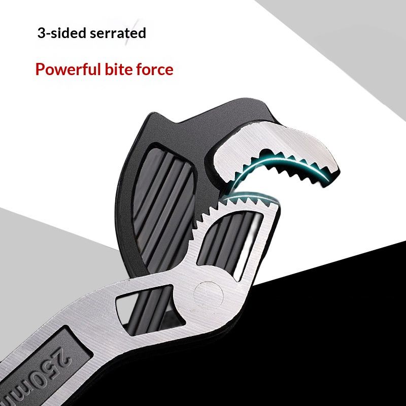 6 Inches Multifunctional Adjustable Wrench, Automatic Size Adjustment Self-locking Wrench, 7-15mm Spring QuickWrench, Suitable for Pipeline Maintenance, Pipe — image 2