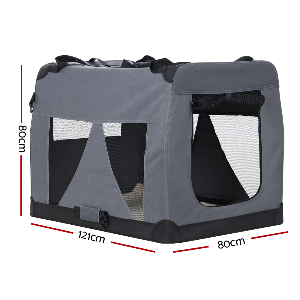 i.Pet Pet Carrier Soft Crate Dog Cat Travel 121x80CM Portable Foldable Car 4XL โ image 2