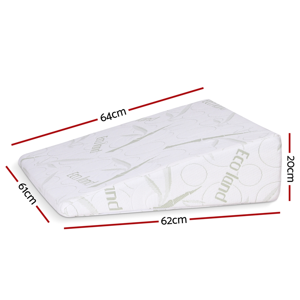Giselle Bedding Wedge Pillow Gel Memory Foam Ergonomic Support Bamboo Cover โ image 3