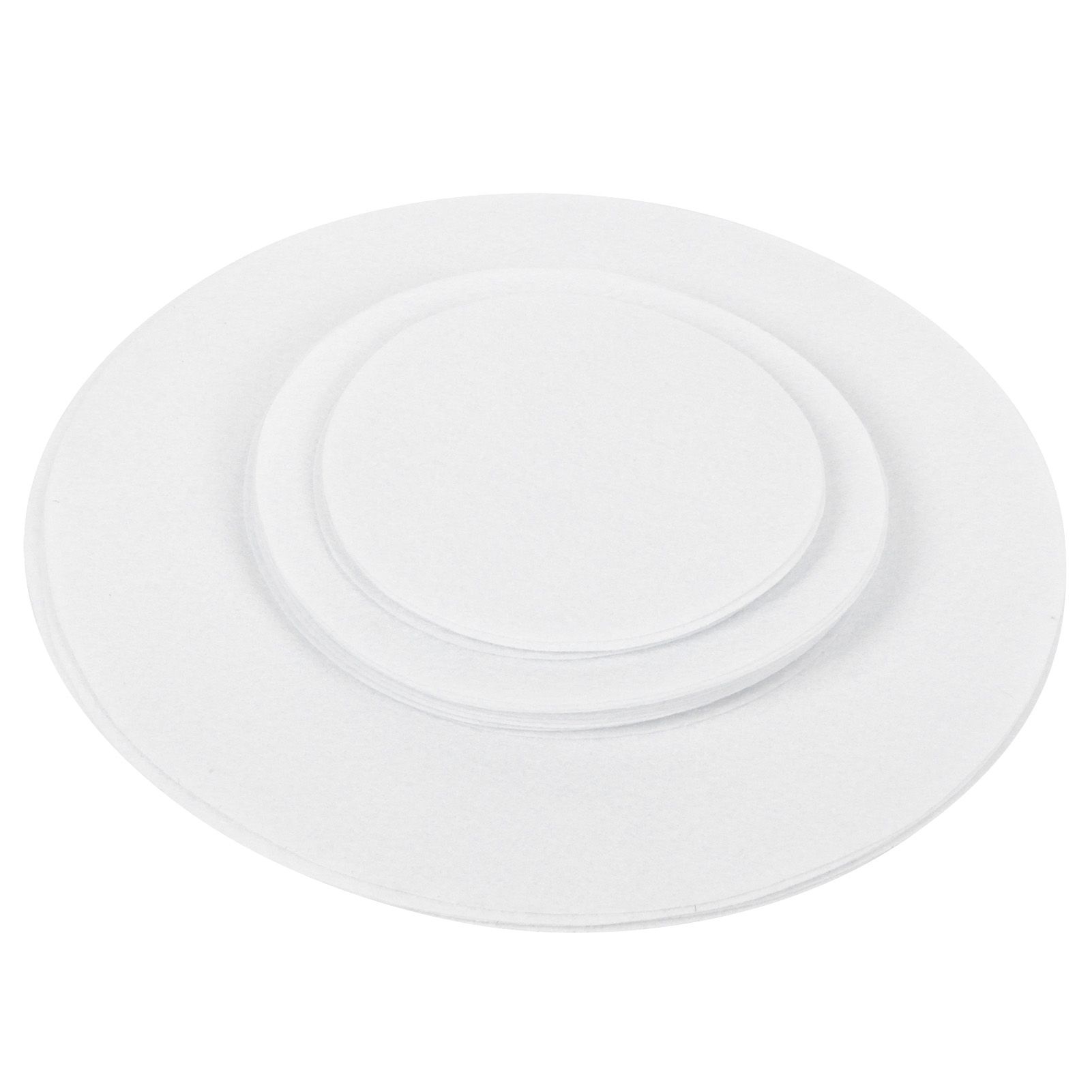 Felt Dish Protection Pad AntiFriction Storage Separator Insulation Mat Food Plate Porcelain Divider(White 24PCS) — image 2