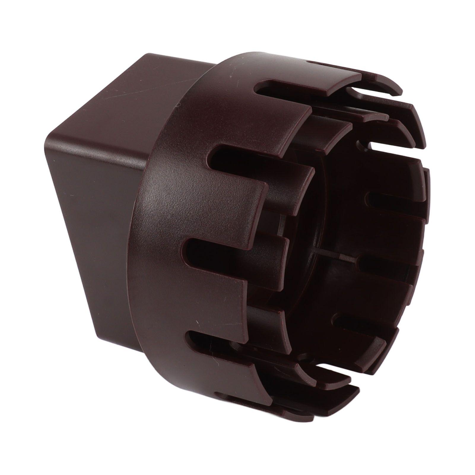 Downspout Adapter Plastic Drain Adapter Replacement Downpipe Converter Connector with Screws Brown L 3x4in โ image 2