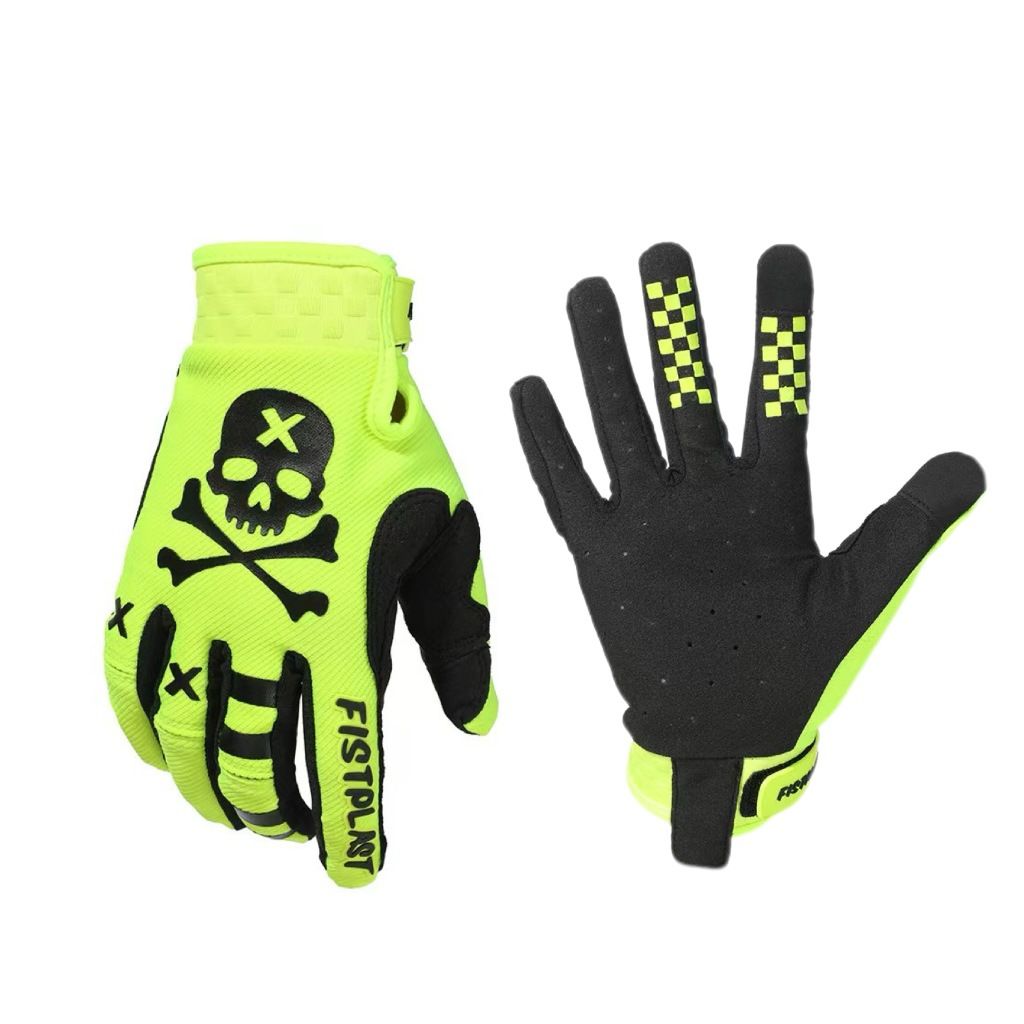 fistplast Motorcycle Gloves Full Finger Breathable. Fluorescent green L