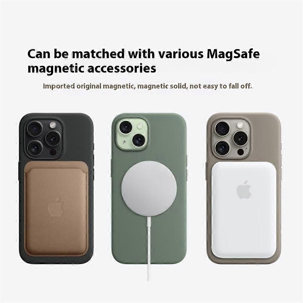 iPhone 15 Pro Case Compatible with MagSafe Liquid Silicone Back Cover Perfect Baby Blue โ image 5