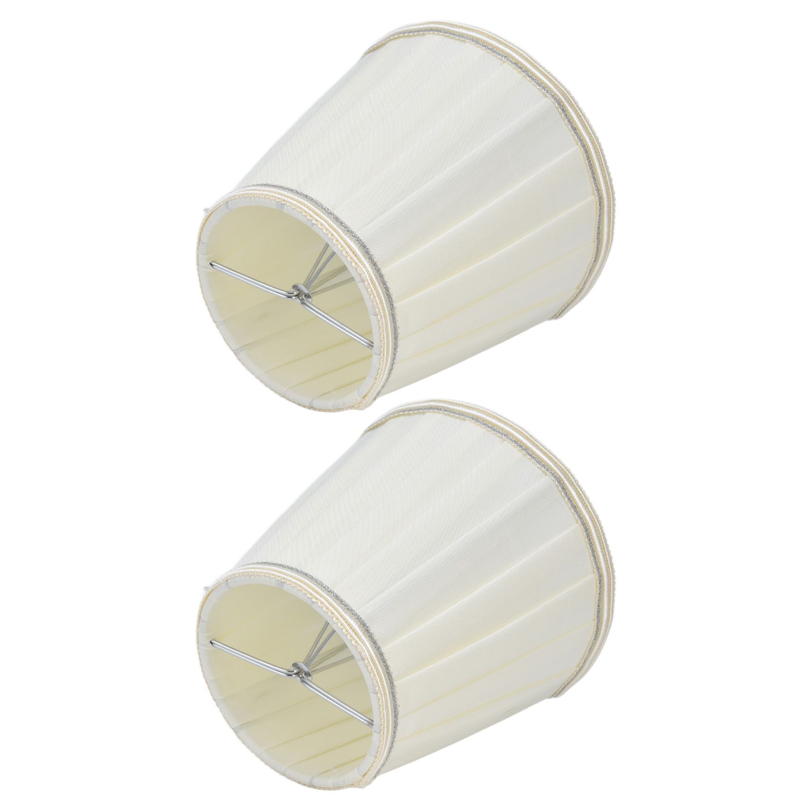 2 Pcs Double Small Lamp Shade Clip On Bulb Comfortable Material Barrel Fabric Lampshade for Table Chandelier Wall LampPX33 โ image 6