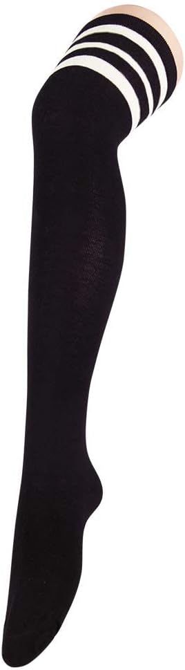Women's Thick Stay Up Hold Up Striped Over Knee Casual Stockings — image 2