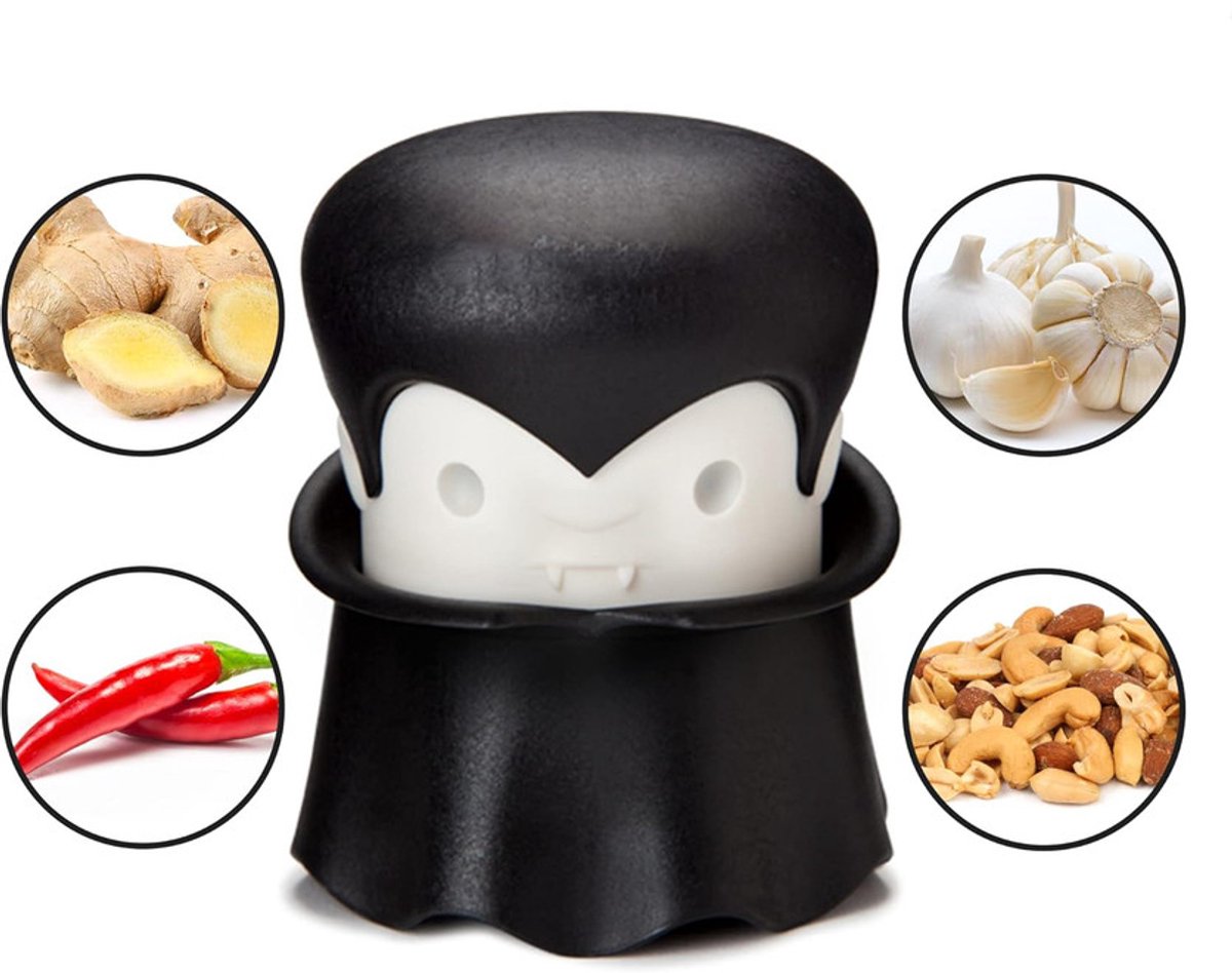 Garlic Press - Professional Garlic Crusher - Creative Multifunctional Garlic Chopper - High Quality Garlic Crusher Mincer - Works on Herbs, Ginger, Nuts, Chili