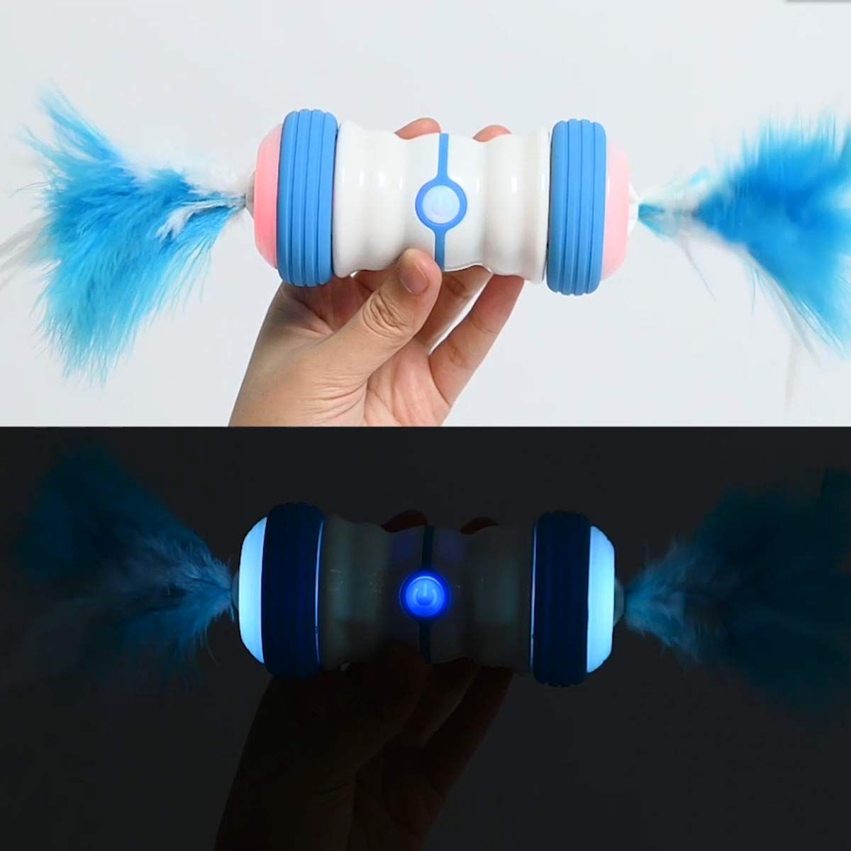 ENJOY PET Cat Toys, Interactive Cat Feather Toys with 360 Degree Automatic Rolling, 2 Speed Modes, USB Rechargeable, Pet Exercise — image 4