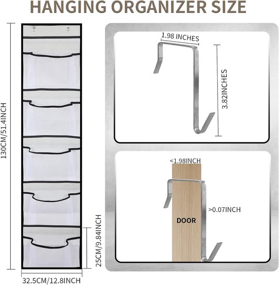 Hanging Storage Bags - Hanging Storage Boxes - Comes with 5 Mesh Pockets - Perfect as Hanging Storage Boxes for the Bedroom - Ideal for Toy Storage โ image 6
