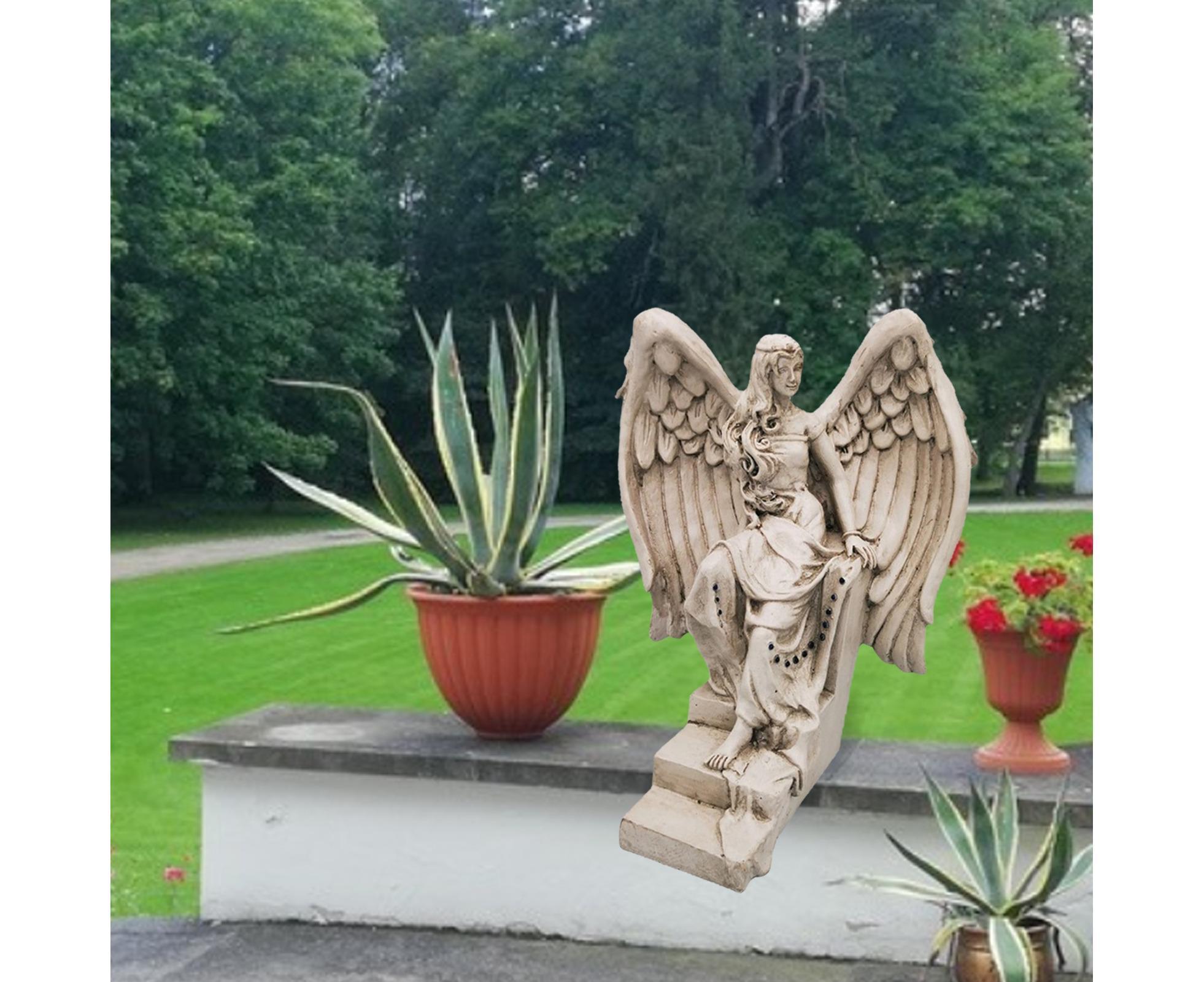 Garden Angel Ornament Realistic Decorative Resin Weather-resistant Art Sculpture for Garden-1 — image 4