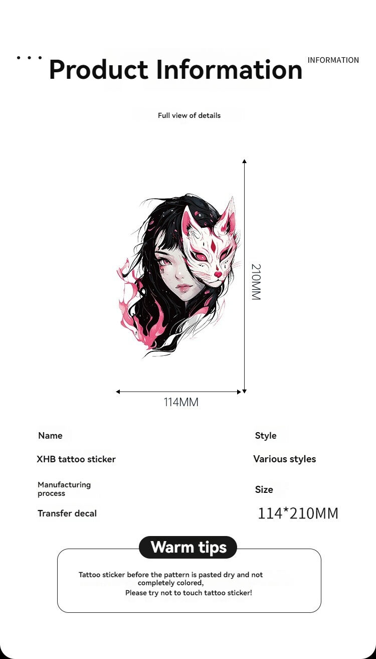 4PCS Half Arm Tattoo Sticker Resin Anime Colorful Waterproof One-time Tattoo Sticker โ image 2