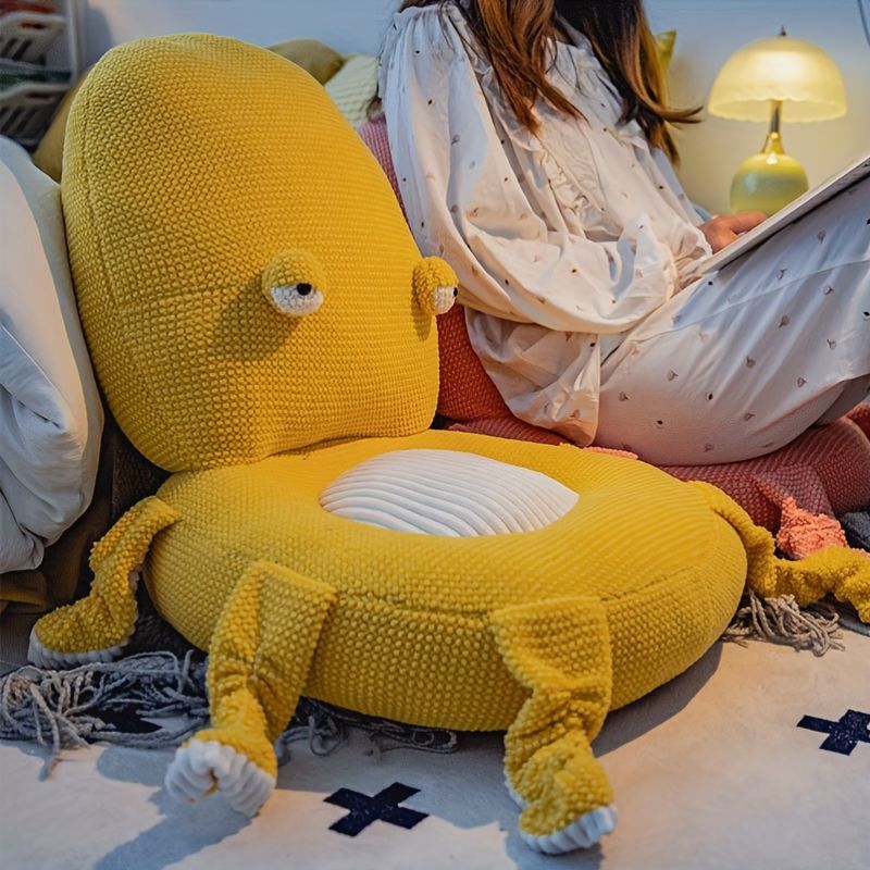 Octopus Cushion Floor Cushion Novelty Seating Plush Floor Cushion Kids Room - Blue - Size M — image 3