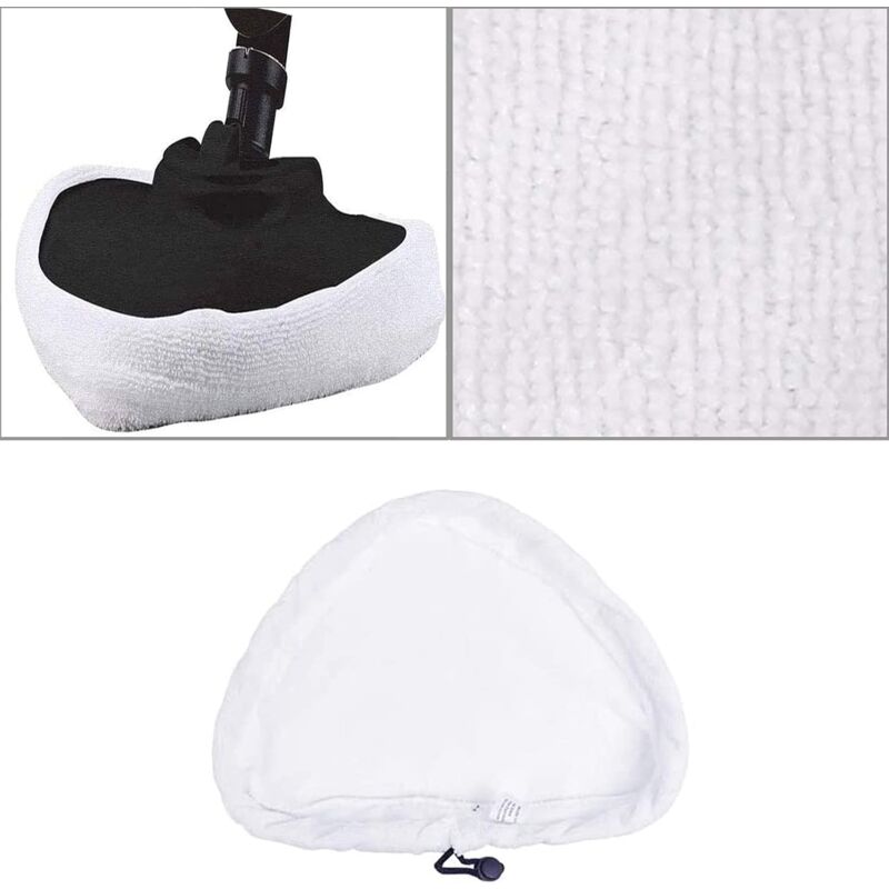 4 pcs Steam Mop Replacement Cloths, Microfiber Cloth Pads, Triangular Microfiber Floor Cloths, Suitable For Steam Mops — image 4