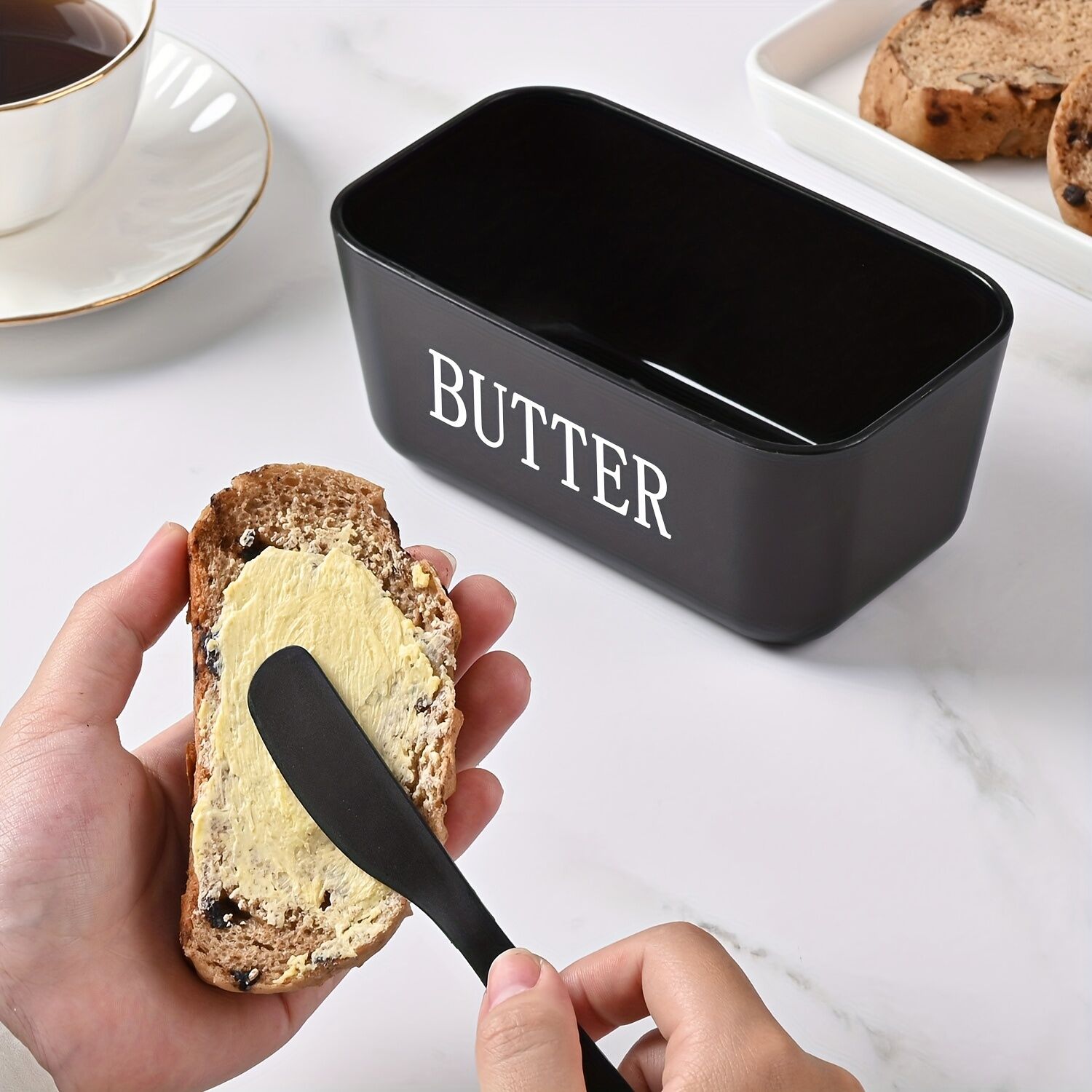 GREEN **Food-Grade PP Large Butter Keeper with Cutting Blade | Airtight, Drying-Resistant, Easy to Slice – Long-Lasting Freshness, Your Kitchen & Baking — image 6