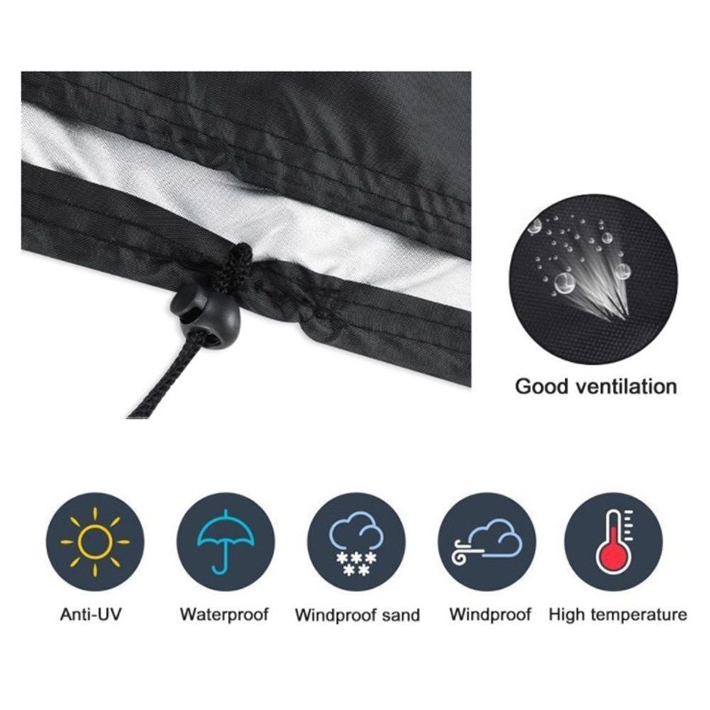 Outdoor Patio Furniture Covers Stacked Chairs, Lounge Chair Covers Outdoor Stack Chairs for All Weather Protection, Black, 65*65*120cm โ image 4