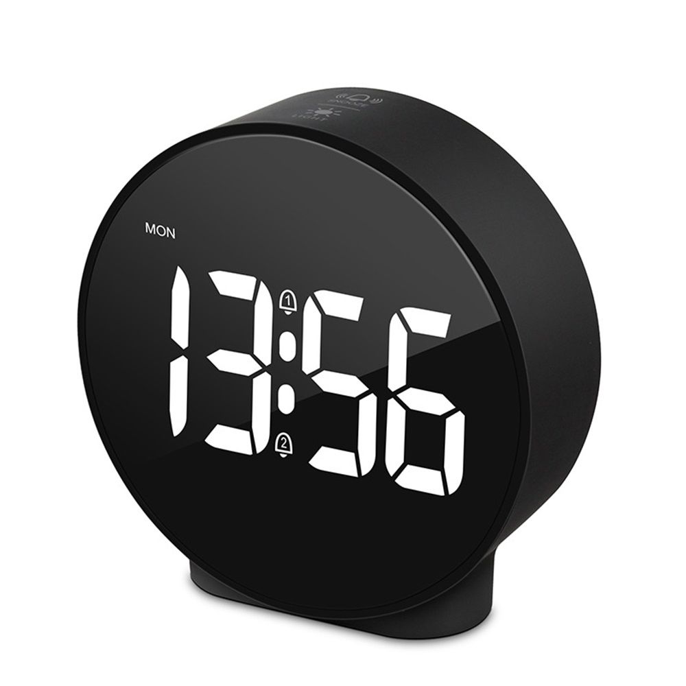 Digital Clock: Cordless Small Alarm Clock for Bedroom Travel - Large Numbers Dimmers for All Ages White Digits(Battery not included)