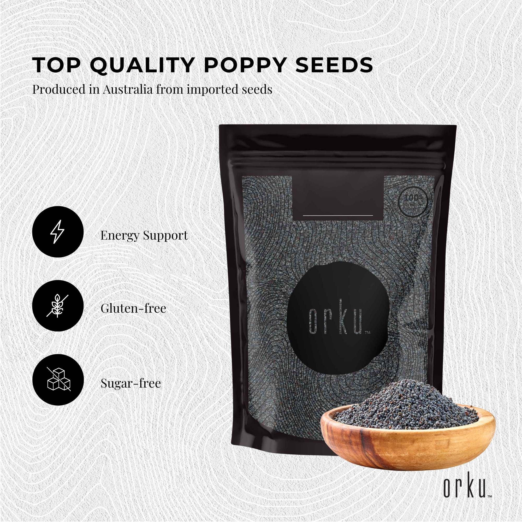 Orku 1Kg Poppy Seeds Unwashed Papaver Somniferum For Baking and Decorating — image 3