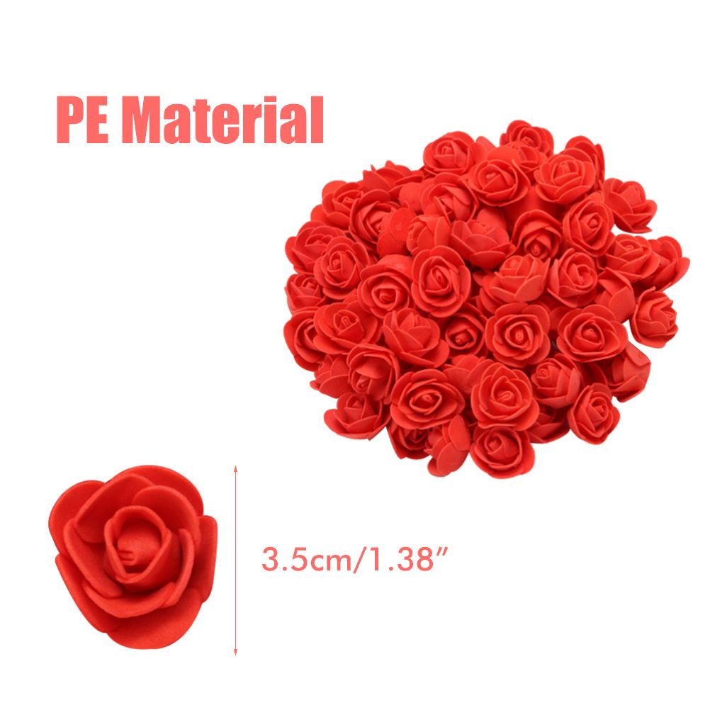 100PCS Artificial Rose Flowers Red Foam Roses Fake Roses DIY Decoration for Wedding Party Decoration Crafts โ image 2