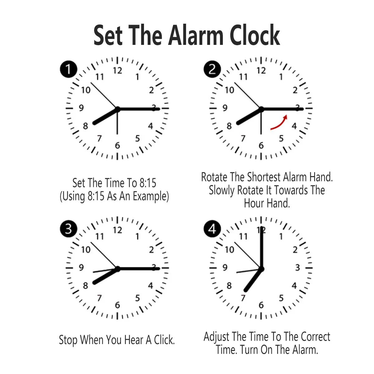 Flip Silent Desktop Small Alarm Clock with Night Light Battery-Powered Durable — image 4