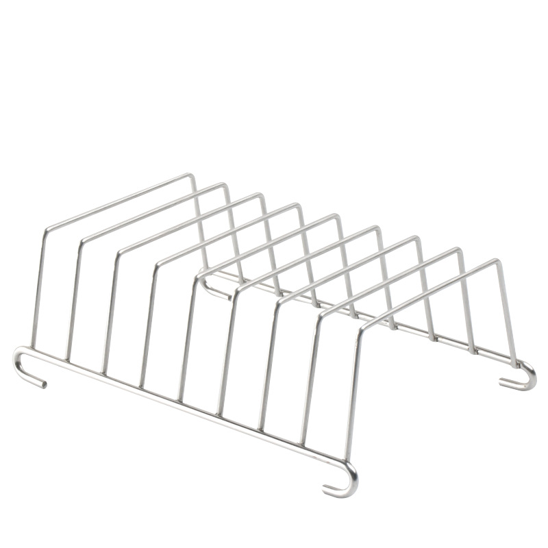 Stainless Steel Air Fryer Toast Rack, Compact Bread Holder for Warming Slices and Serving Breakfast in Air Fryers and Ovens, Silver