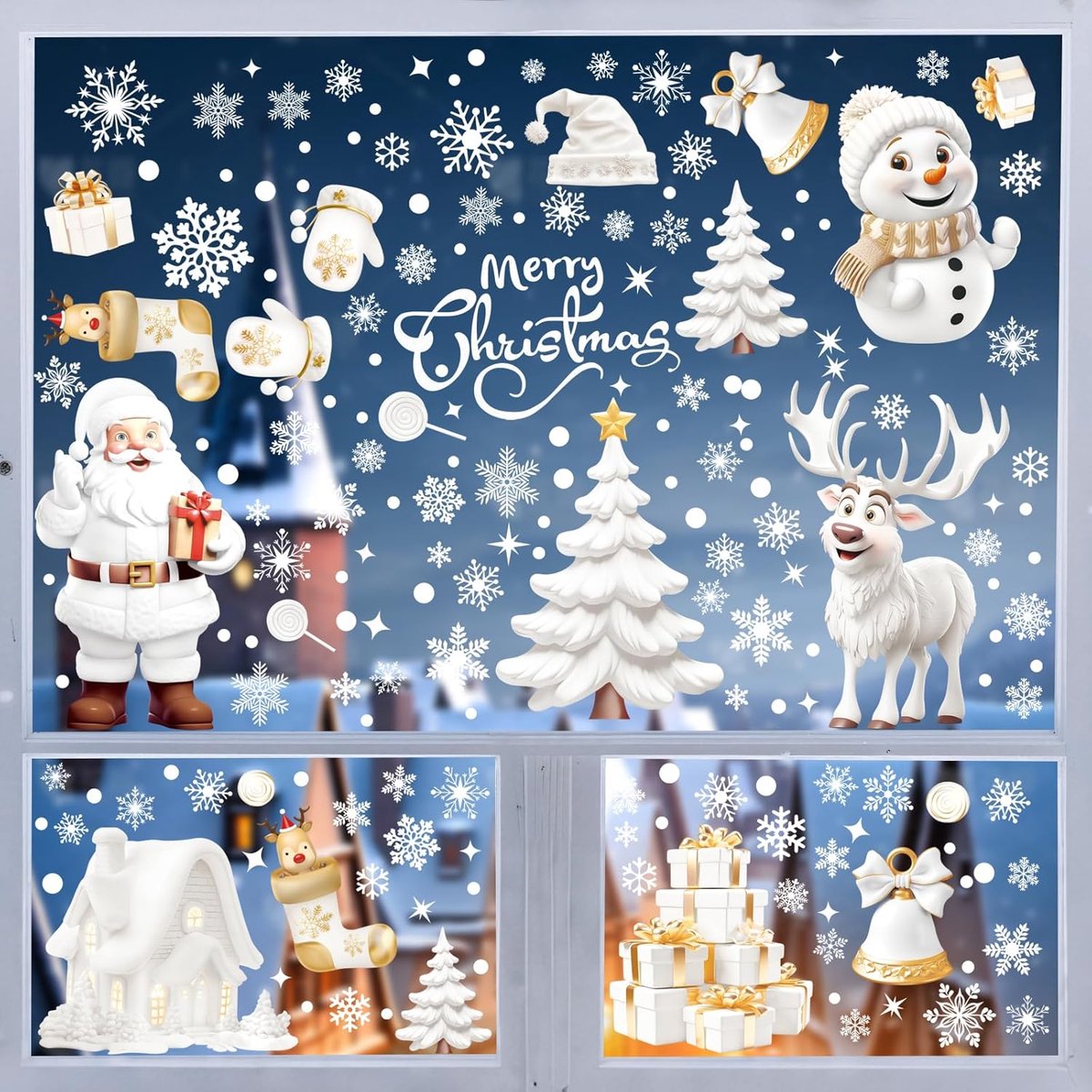 Christmas window stickers - 9 pieces - Window Decoration Stickers - Window Decoration Christmas - Christmas Decoration - Christmas Stickers - Window Stickers — image 6