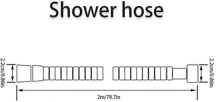 200cm Stainless Steel Shower Hose, Metal Universal Replacement Shower Hose โ image 2