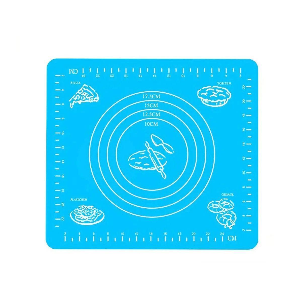 Blue Reusable Non-Stick Silicone Rolling Dough Mat Cake Pastry Baking Fondant Sheet - 64*45cm โ image 6