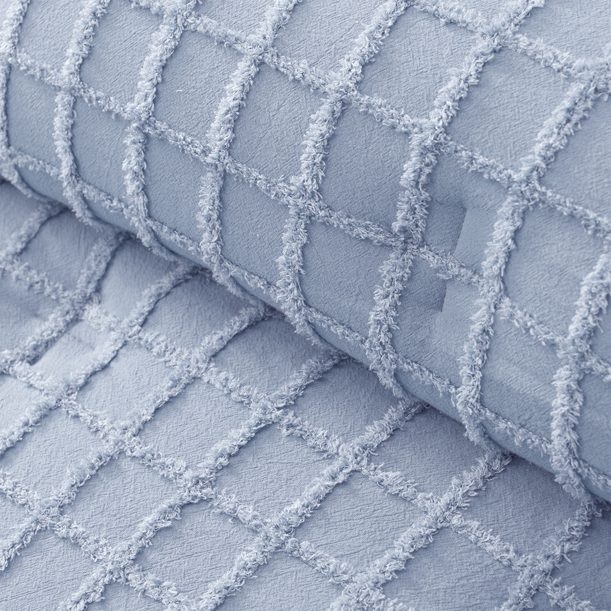 Vintage Design Homewares 3 Pcs Parquet Snooze Blue Comforter Set Queen — image 3