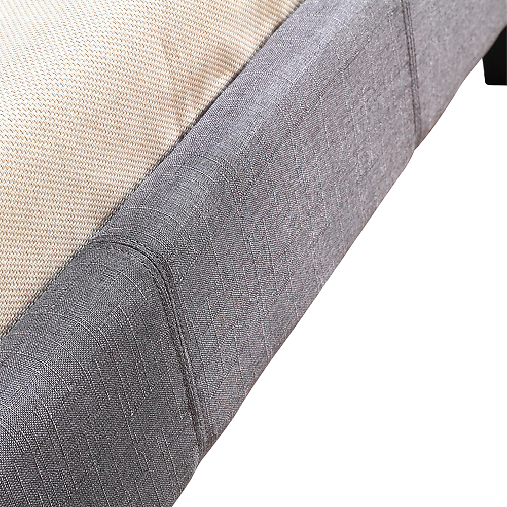 King Single Linen Fabric Bed Frame Grey — image 6