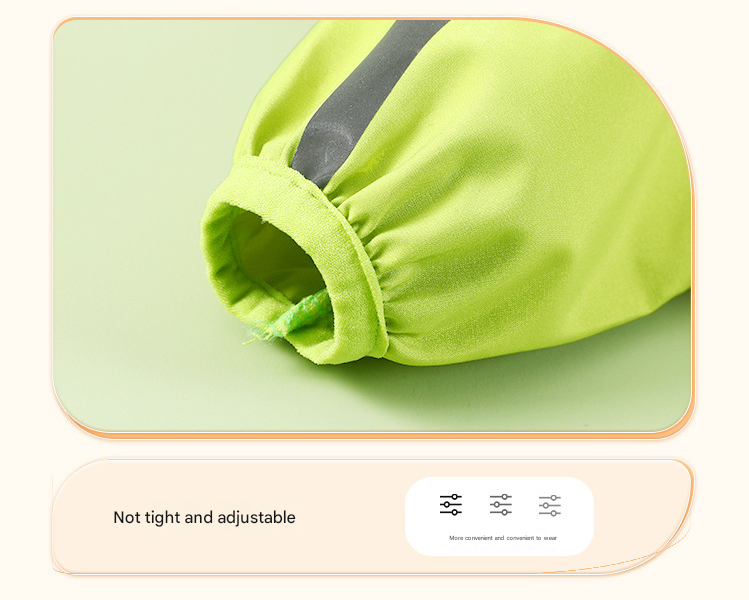 Colorblock (White Green) Dog Raincoat - Waterproof with Hood and Reflective Strips (Size XL) โ image 4