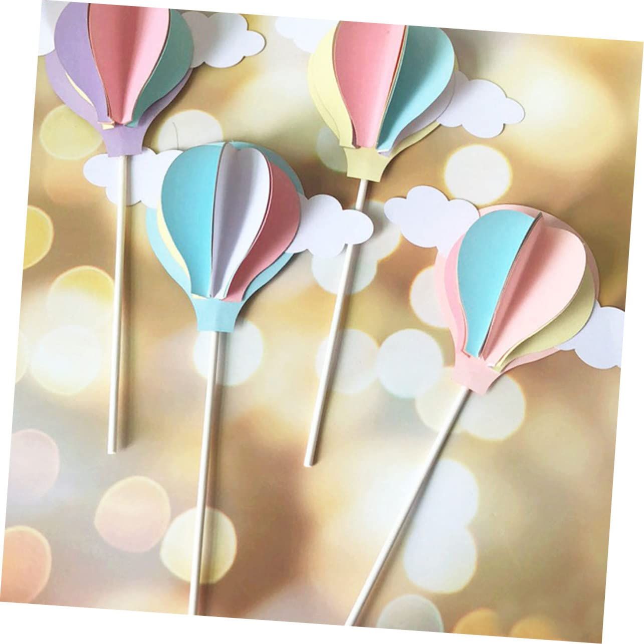 4pcs Cake Topper Balloon Cupcake Decoration Wedding Dessert Decorations Party Cupcake Decorations Valentines Cake Inserted — image 4