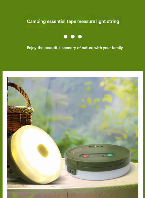 Rechargeable LED Camping Light with 10m Retractable String Light (Warm White) โ image 2