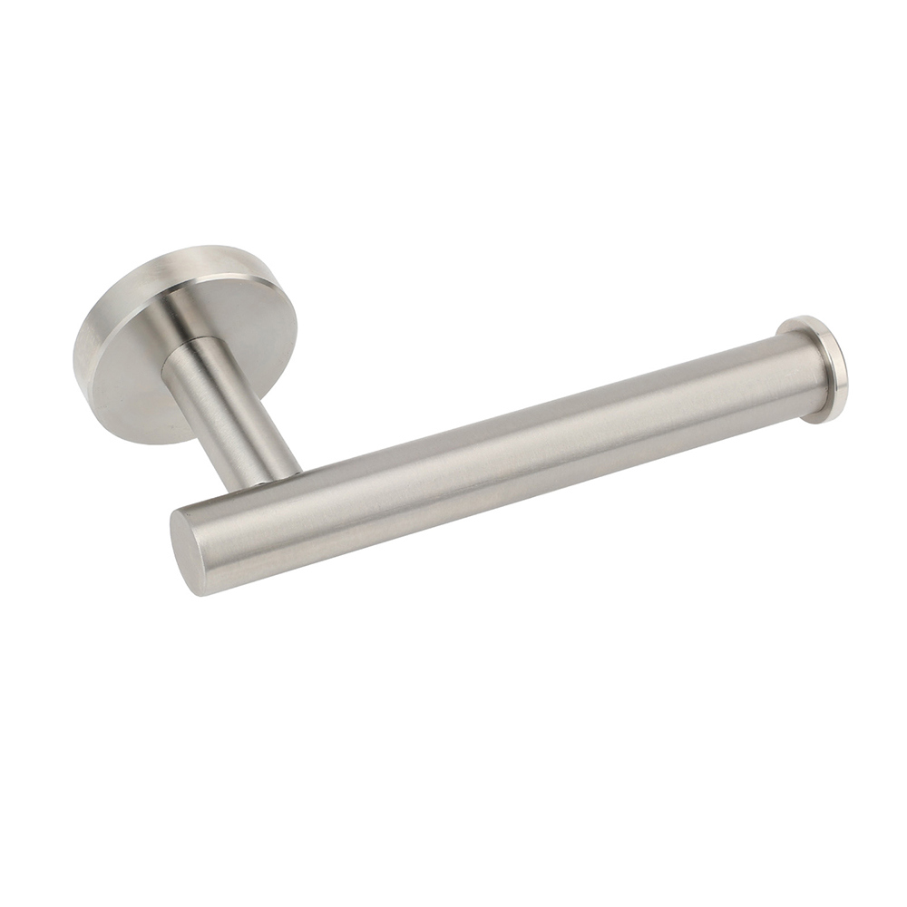 Brushed Nickel Stainless Steel Toilet Paper Roll Tissue Holder Rack Kit Bathroom
