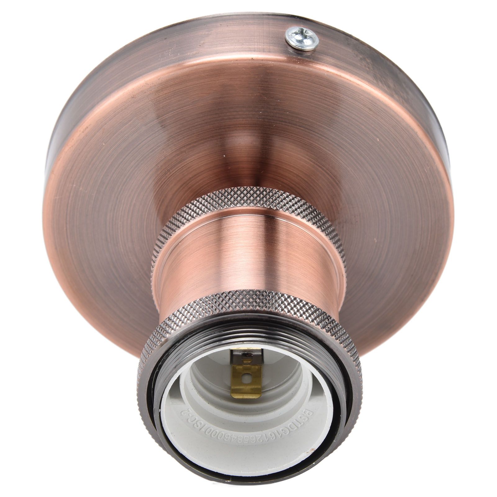 Vintage E26 E27 Lamp Socket Ceiling Lamp Holder with Accessories for Kitchen Bedroom Living Room 100‑240VAntique Red — image 3