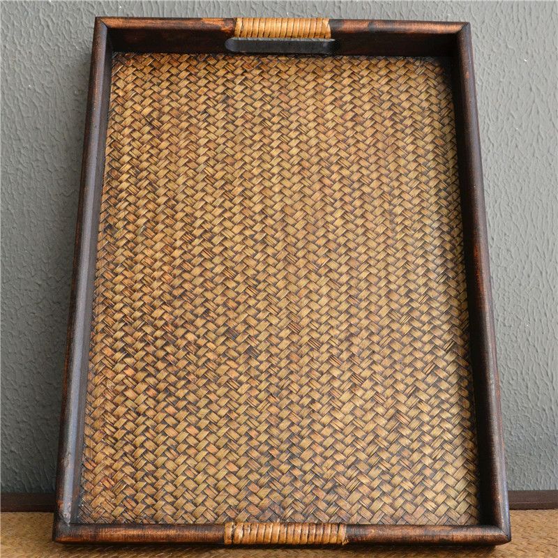 Wooden Rectangular Serving Tray, Wood Plate, Tea/Drink Platter, Dinner Serving Tray, Snack Tray-Decorative Serving Tray 9in — image 4