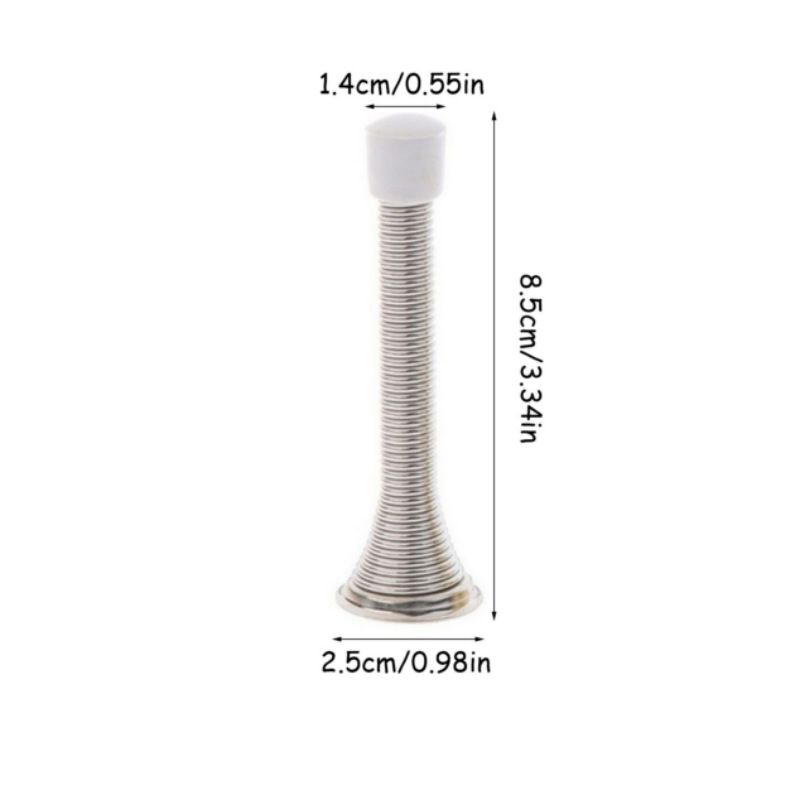 Door Stoppers, 3 Pack Spring Door Stops with Rubber Bumper, Satin Nickel Door Stoppers for Bottom of Door โ image 3