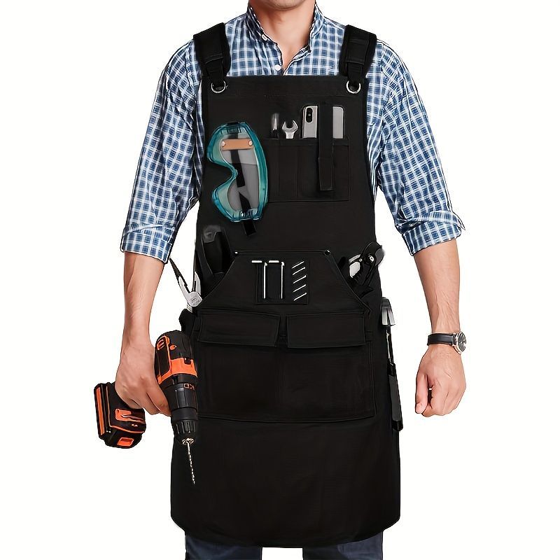 Waterproof Apron Utility Apron Work Apron Industrial Apron Tool Storage Apron - Camel - Size regular — image 2