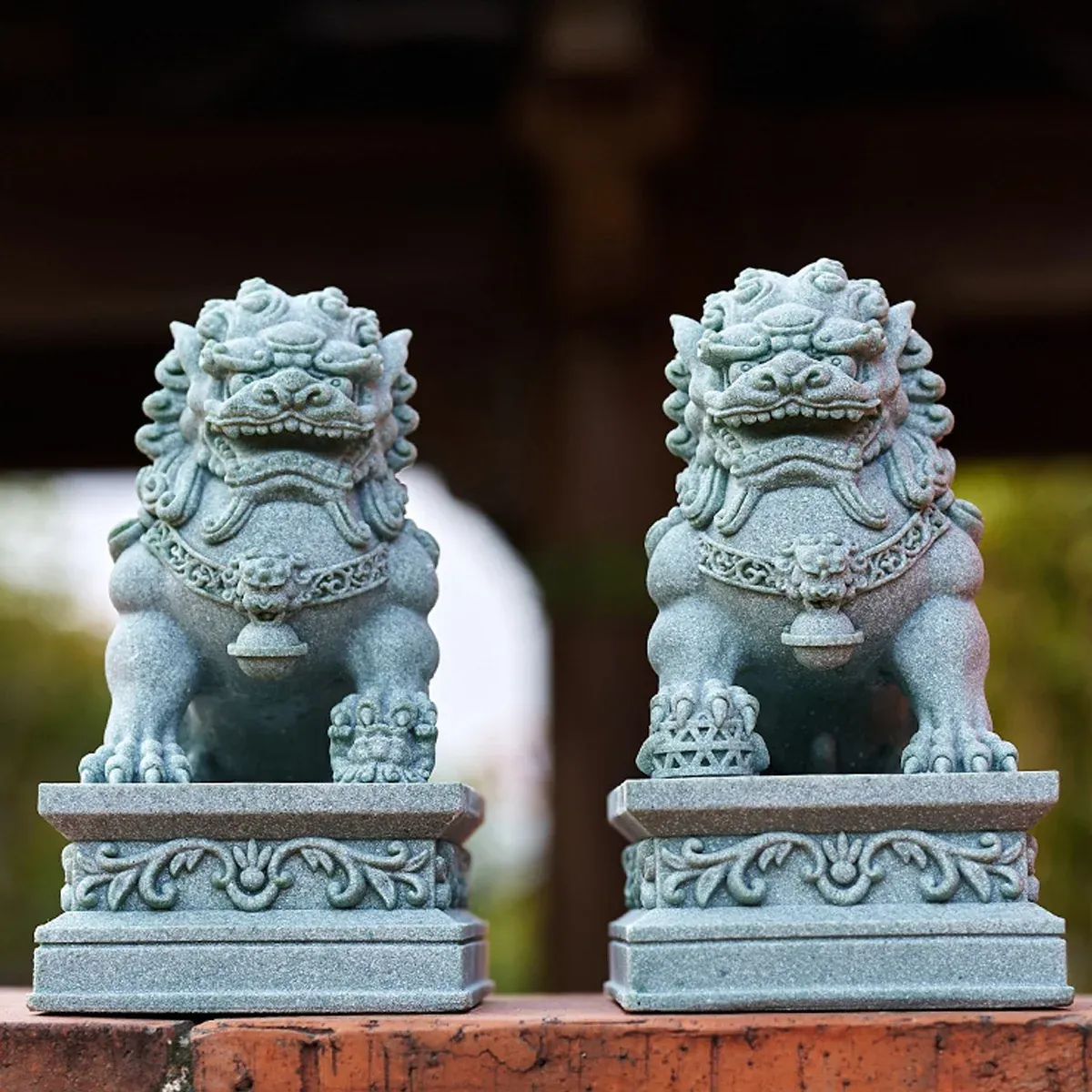 1 Pair Chinese Style Small Stone Lion Decoration Home Desktop Decor Art Craft — image 5