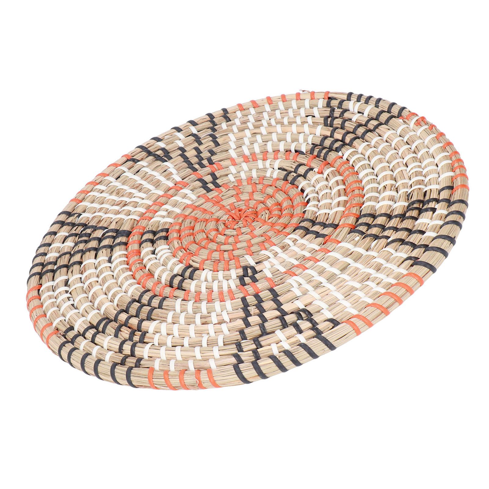 Insulation Pad Nordic Straw Woven Placemats Heat Insulation Pads Homestay Wall DecorationS — image 5