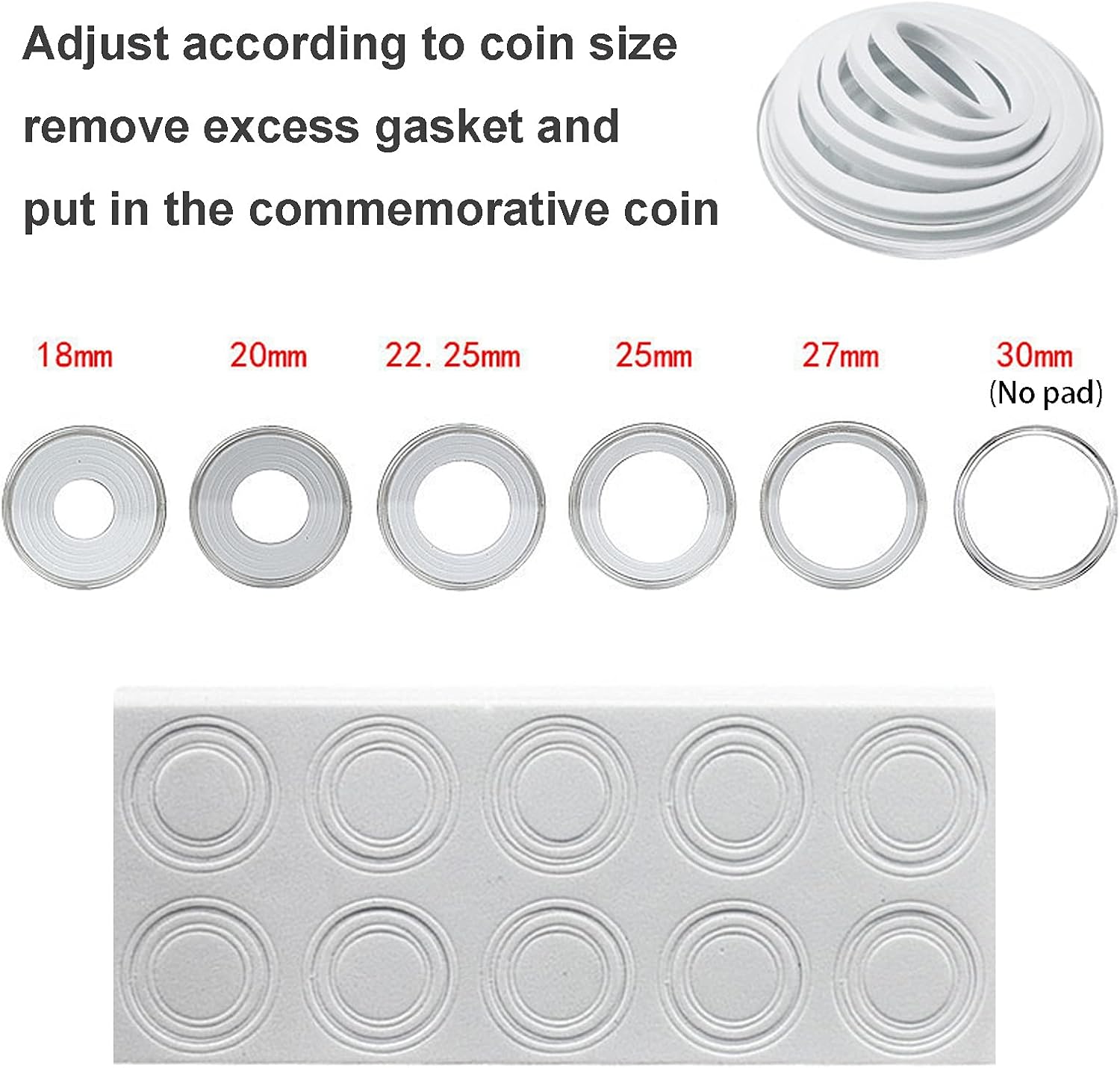 Wooden Coin Capsules Holder Case, Coin Storage Box Banknotes Collection Holder with Lock, Coin Collector Organizer Coin Display Commemorative Case for 40 Coins — image 2