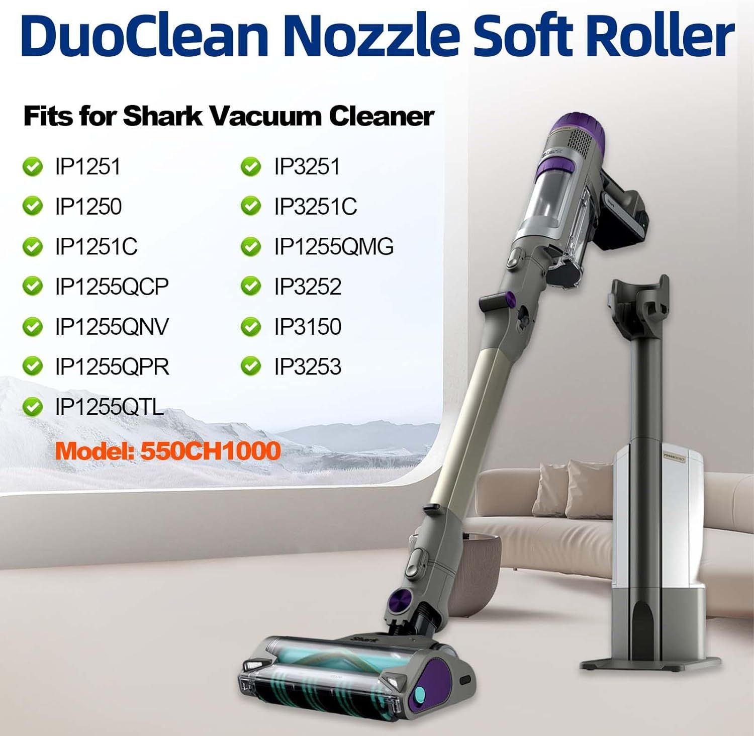 IP1251 IP3251 Vacuum Brush Replacement for Shark IP1250 IP1251C IP1255QCP IP3251C IP3252 IP3150 IP3253 PowerDetect Cordless Vacuum Cleaner, 2 Pack Brushrolls — image 3