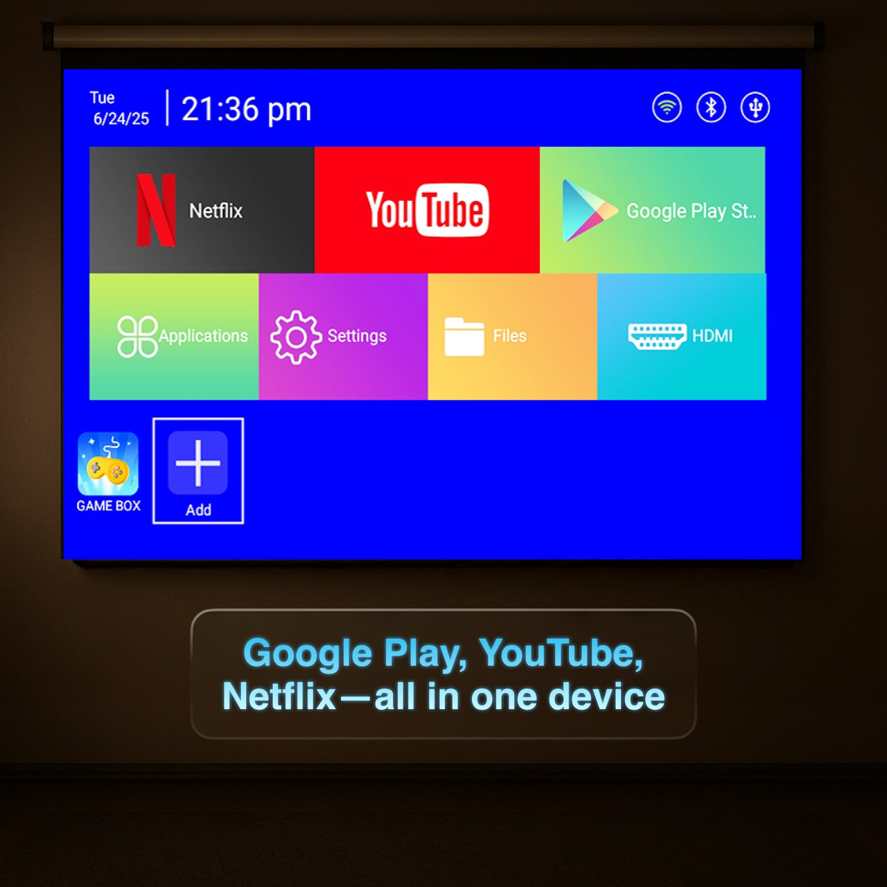 Smart Gaming Projector with 80 Games Dual Controllers — image 6
